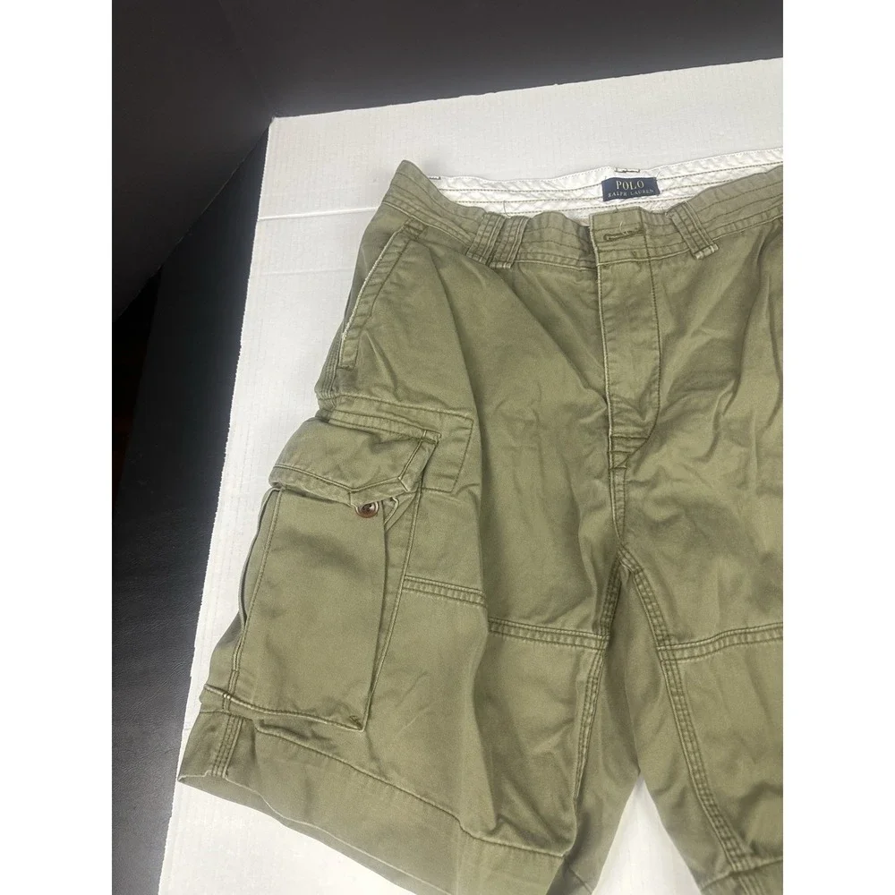 Polo Ralph Lauren Cargo Shorts Mens 33x10 Green Combat Military Army Outdoor